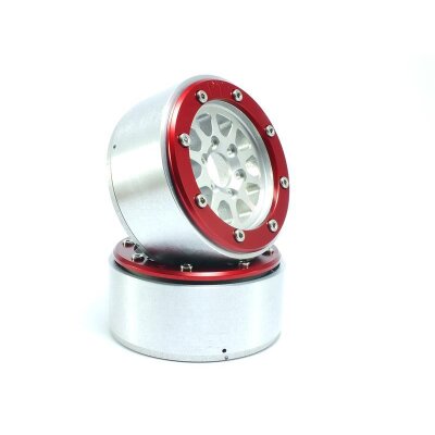 Beadlock Wheels GEAR silber/rot 1.9 (2 St.) ohne Radnabe