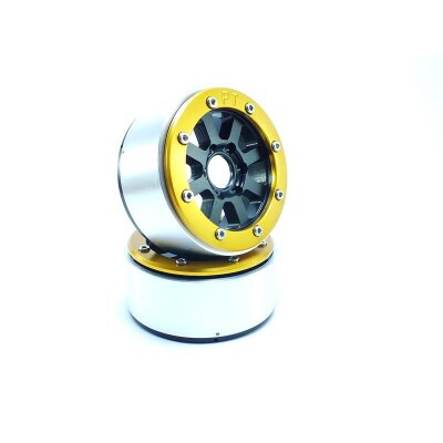 Beadlock Wheels HAMMER schwarz/gold 1.9 (2 St.) ohne Radnabe
