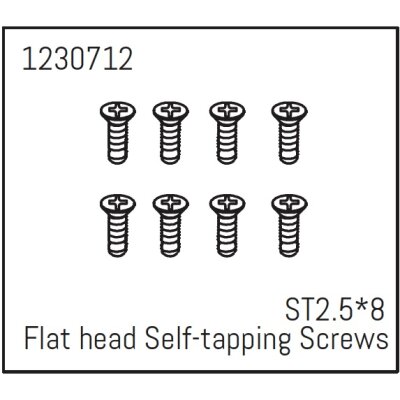 Flachkopfschrauben selbstschneidend ST2,5*8 (8 St.) - Khamba