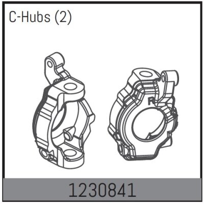 C-Hubs Set L/R mit Einsätzen