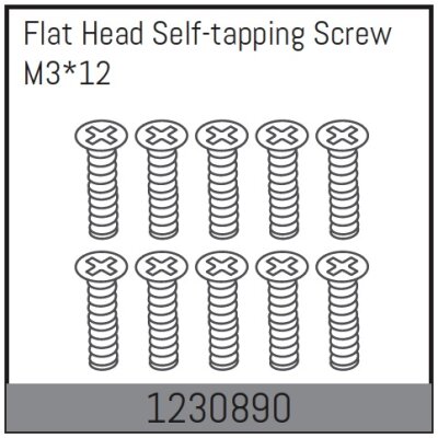 M3*12 Senkkopf-Schrauben selbstschneidend (10 St.)