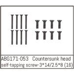 Countersunk Screw M3*14 (8PCS) / M2.5*8 (8PCS)