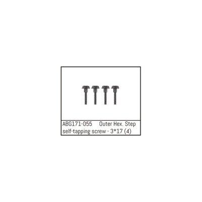 Outer Hex. Step Self-Tapping Screw M3*17 (4PCS)