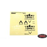 Overlanding Decal Sheet for MST 4WD Off-Road Car Kit
