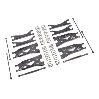 Wide-X-Maxx-Kit schwarz Querlenker, Spurstangen, Wellen +Fed