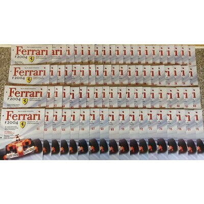 Ferrari F2004 komplette Begleithefte mit Bauanleitungen, Ausgaben 1 bis 78