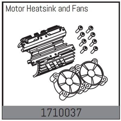 Kühlkörper und Lüfter für Motor