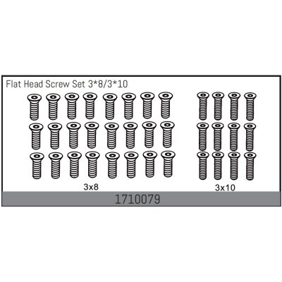 Senkkopfschraubenset 3*8/3*10