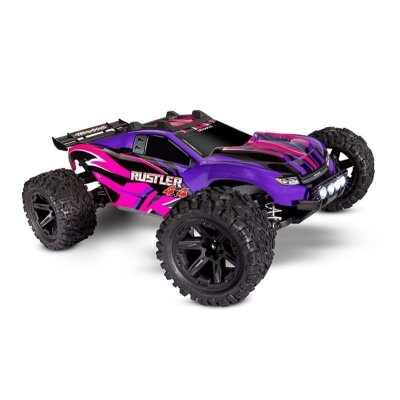 TRAXXAS Rustler 4x4 pink  RTR mit Akku +LED-Licht