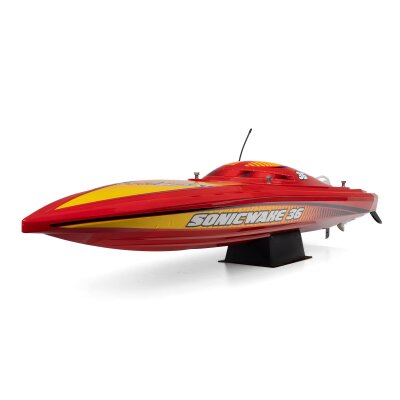 Pro Boat Sonicwake 36" V3 Self-Righting V-Hull Boat RTR, Red