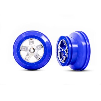 Felge SCT Chrom Beadlock-Style blau 3.0/2.2 (2) 2WD vo