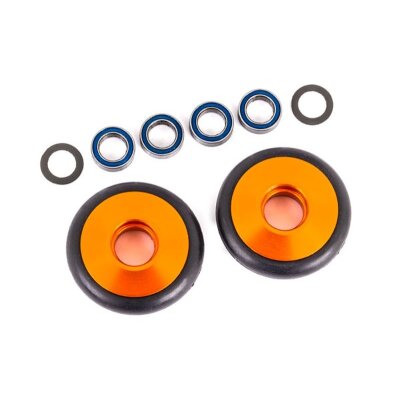Wheelie-Bar-Räder 6061-T6 Alu orange eloxiert +KT
