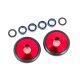 Wheelie-Bar-Räder 6061-T6 Alu rot eloxiert +KT