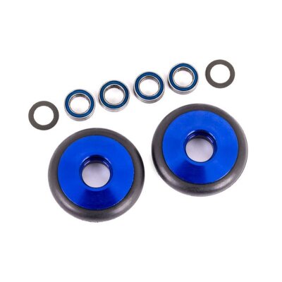 Wheelie-Bar-Räder 6061-T6 Alu blau eloxiert +KT