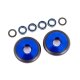 Wheelie-Bar-Räder 6061-T6 Alu blau eloxiert +KT