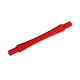 Achse Wheelie-Bar 6061-T6 Alu rot eloxiert +KT