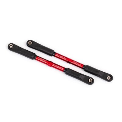 Sturz-Links hi 144mm Alu rot mit Kugelpfannen montiert