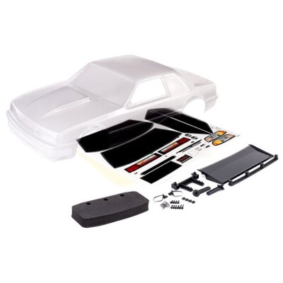 Karo Ford Mustang Fox Body (unlackiert) + Aufkleberbogen