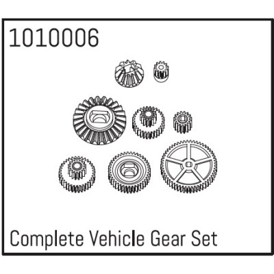 Complete Vehicle Gear Set Micro Crawler 1:18 u. 1:24