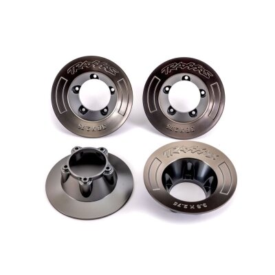 Felgen-Abdeckung satin schwarz chrome (4)  für 9572 Felgen