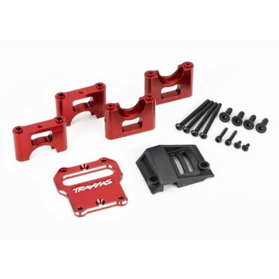 Center Diff-Halter 6061-T6 Alu rot eloxiert