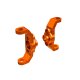 Caster-Blocks, 6061-T6 Alu orange eloxiert l/r