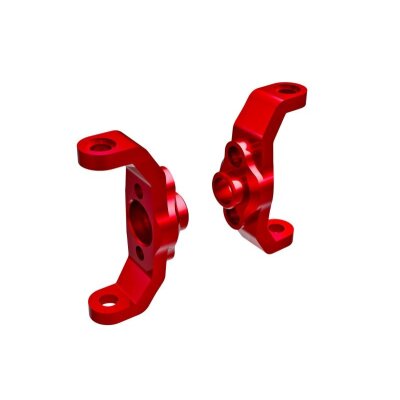 Caster-Blocks, 6061-T6 Alu rot eloxiert l/r