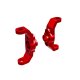Caster-Blocks, 6061-T6 Alu rot eloxiert l/r