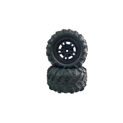 6034 Räder vormontiert, schwarze Felgen, 2 Stück