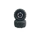 6034 Räder vormontiert, schwarze Felgen, 2 Stück