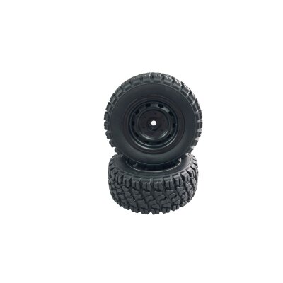 6035 Räder vormontiert, schwarze Felgen, 2 Stück