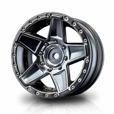 Crawler Felge 648 1.9" (+5 Offset) matt silber (4 Stück)