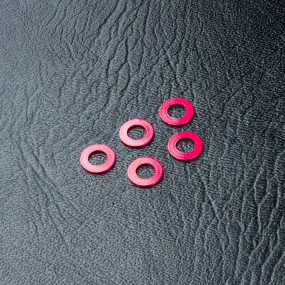 Beilagscheibe Alu 3x5.5x0.5mm rot (5 Stück)