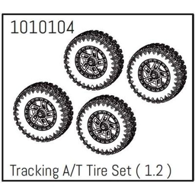 Tracking A/T Tire Set ( 1.2 ) Micro PRO Crawler 1:18