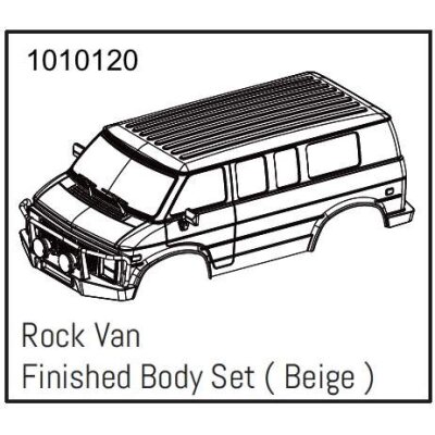 Rock Van Finished Body Set ( Beige ) Micro PRO Crawler 1:18