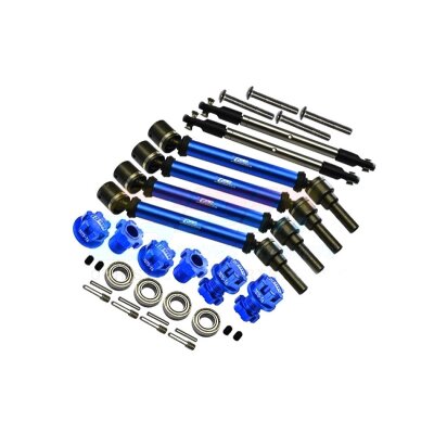 Stahl+Alu CVD Set v/h blau +20mm Radmitnehmer & Spurstangen