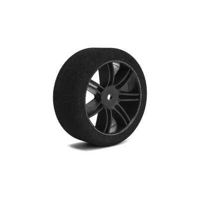 Moosgummi-Reifen auf Felgen Carbon vorne (2) HOTRACE 1/10 Verbrenner-Onroad für feuchte Strecken