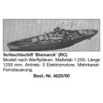 Bauplan Schlachtschiff BISMARCK