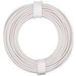 Litze / Schaltlitze Kabel weiß, 24 x 0,1mm (10m)