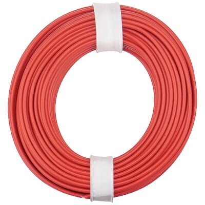 Litze / Schaltlitze Kabel rot, 24 x 0,1mm (10m)