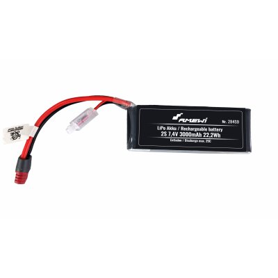 LiPo Akku 2S 7,4V 3000mAh 25C T-Stecker
