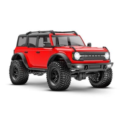 TRAXXAS TRX-4M Ford Bronco 4x4 rot 1/18 Crawler RTR SET Brushed, mit Akku und USB Lade + 9783 LED-Kit