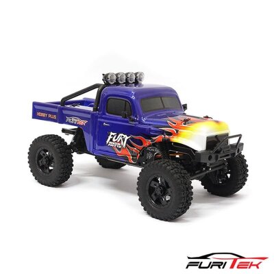 FX118 FURY WAGON RTR blau mit Flammen FURITEK Brushless 1/18 RC Crawler