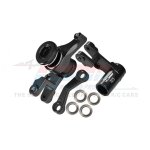 Aluminium Lenkungs-Set eloxiert mit Kugellager schwarz