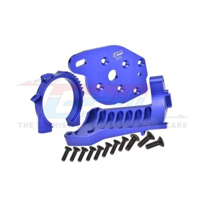 Aluminium Motorbefestigung blau