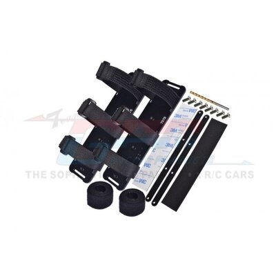 Akkuhalter-Set 7075-T6 Aluminium schwarz