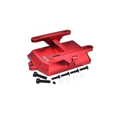 Empfängerboxabdeckung 7075-T6 Alu mit Elektrikhalter rot