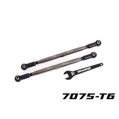 Wide-X-Maxx Vorspurstangen 7075-T6 Alu grau 188mm (2)