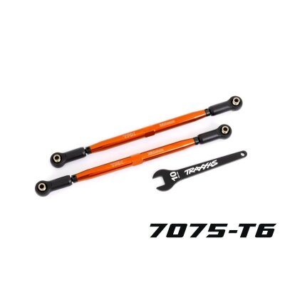 Wide-X-Maxx Vorspurstangen 7075-T6 Alu orange 188mm (2)