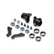 Alu Lenkungsbock mit Graphite Extension Platten - Set